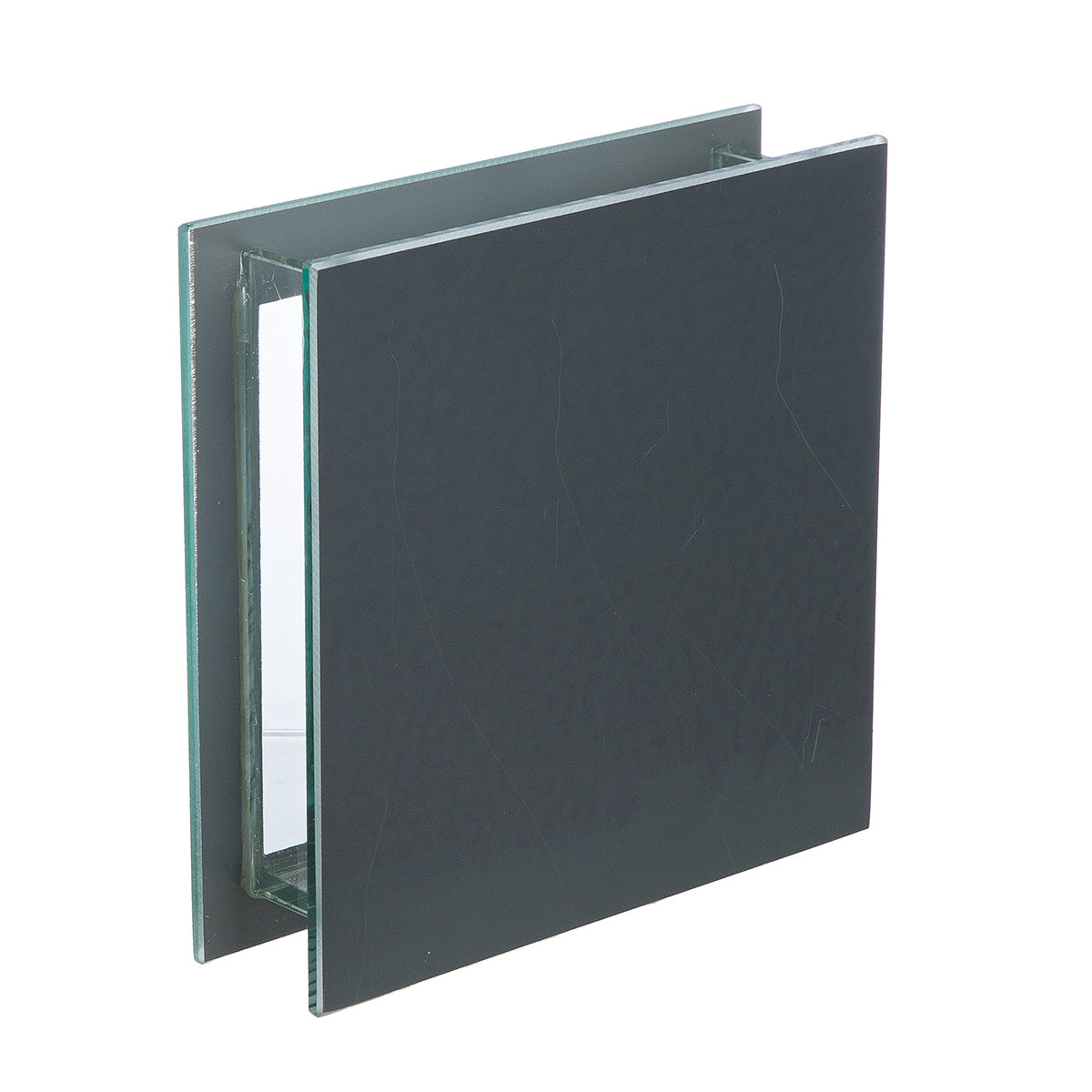 Vierkante spiegelglazen vaas 12 cm