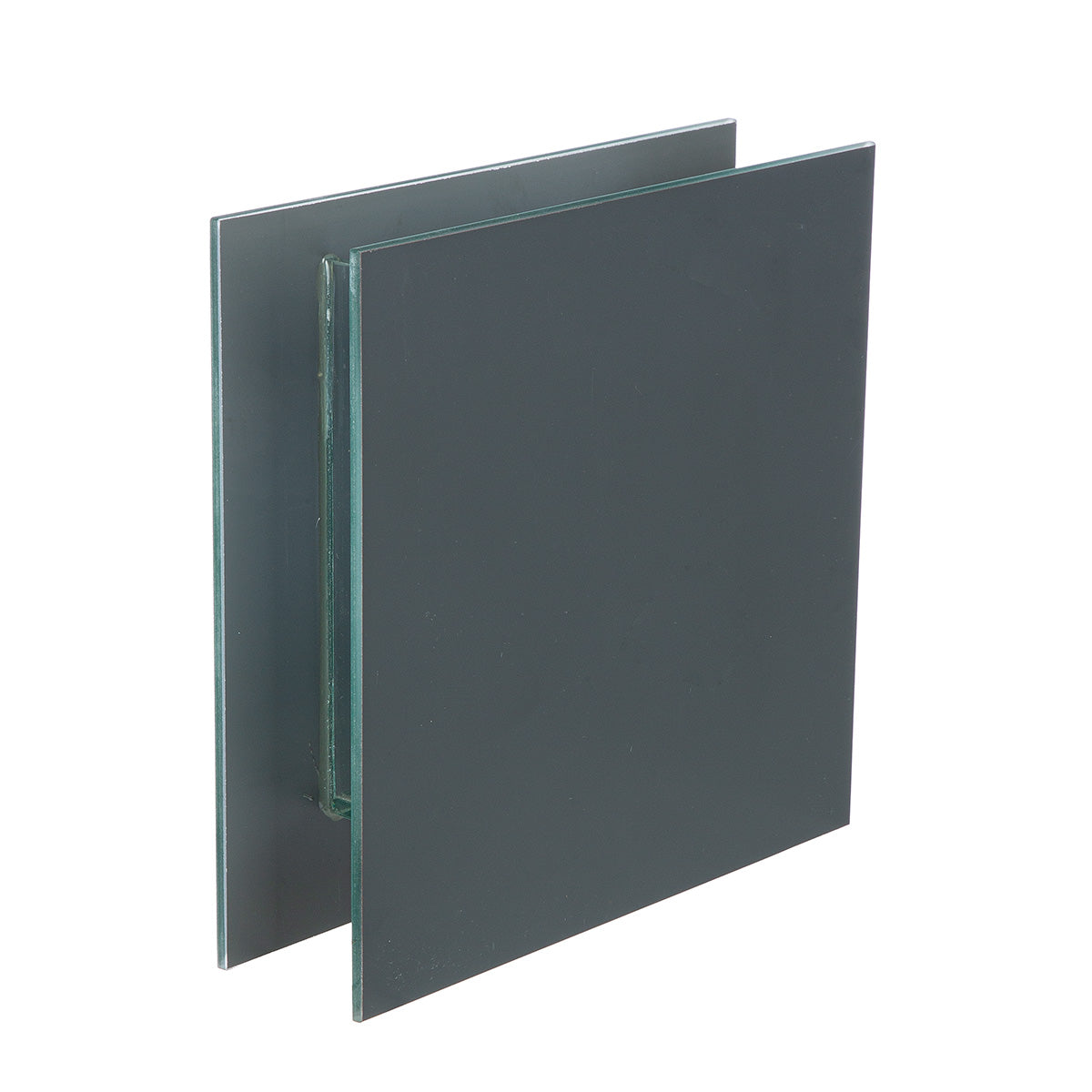 Vierkante spiegelglazen vaas 16 cm