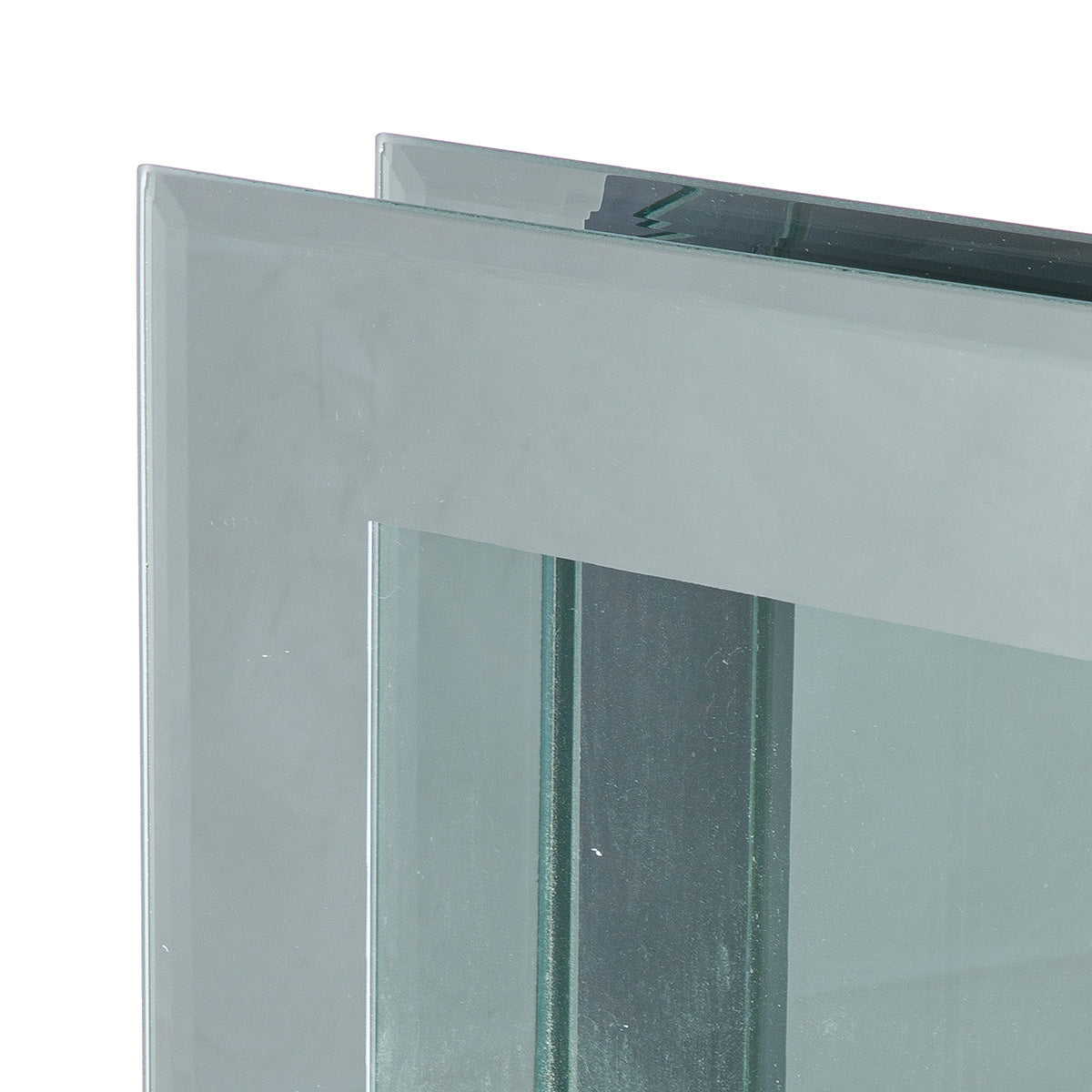 Vierkante spiegelglazen vaas 20 cm
