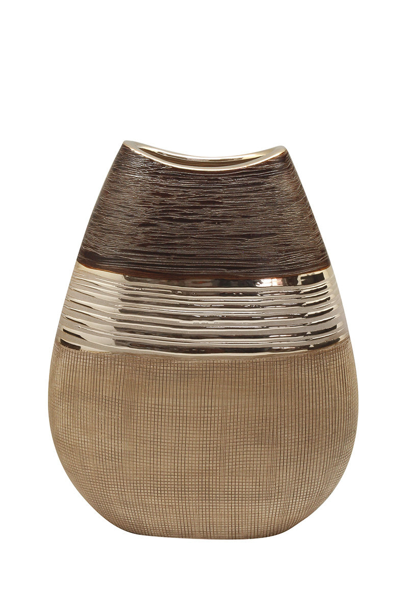 Bradora Vaas Beige Bruin Keramiek