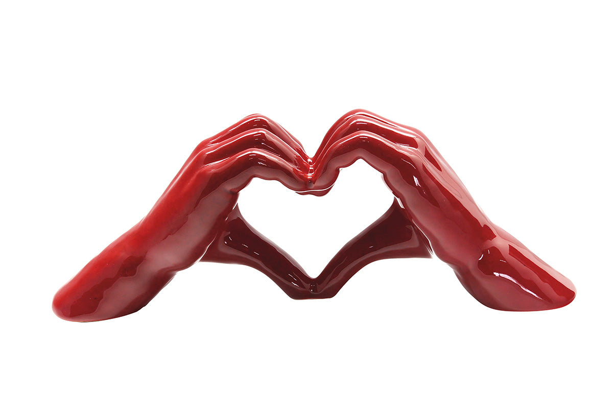 Decoratief Hart Rood Keramiek 31 cm