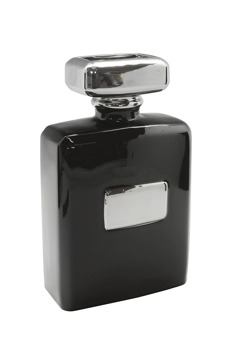 Milano Vaas Zwart-Zilver 22 cm