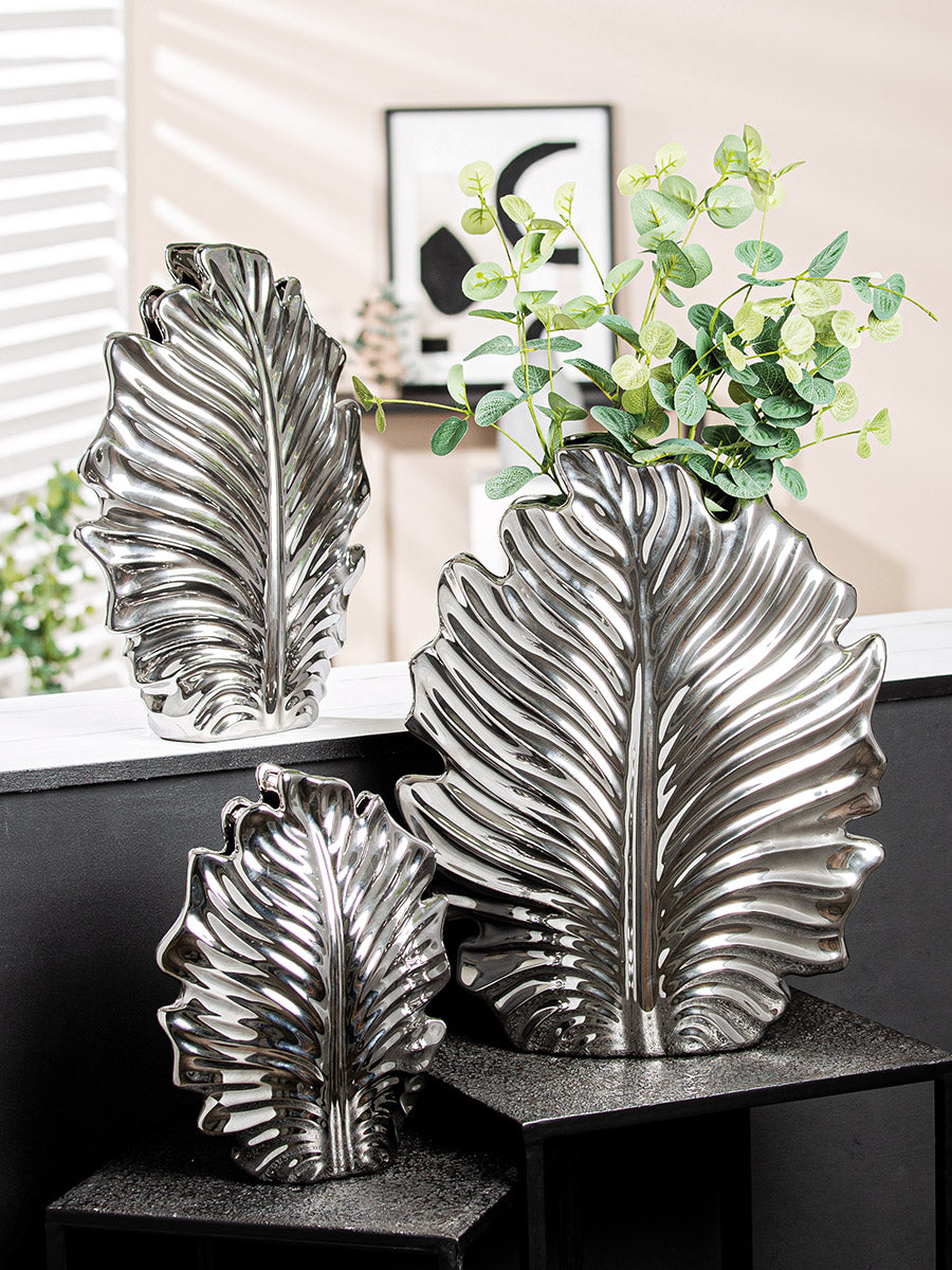 Monstera Bladvaas Zilver 30/37.5 cm