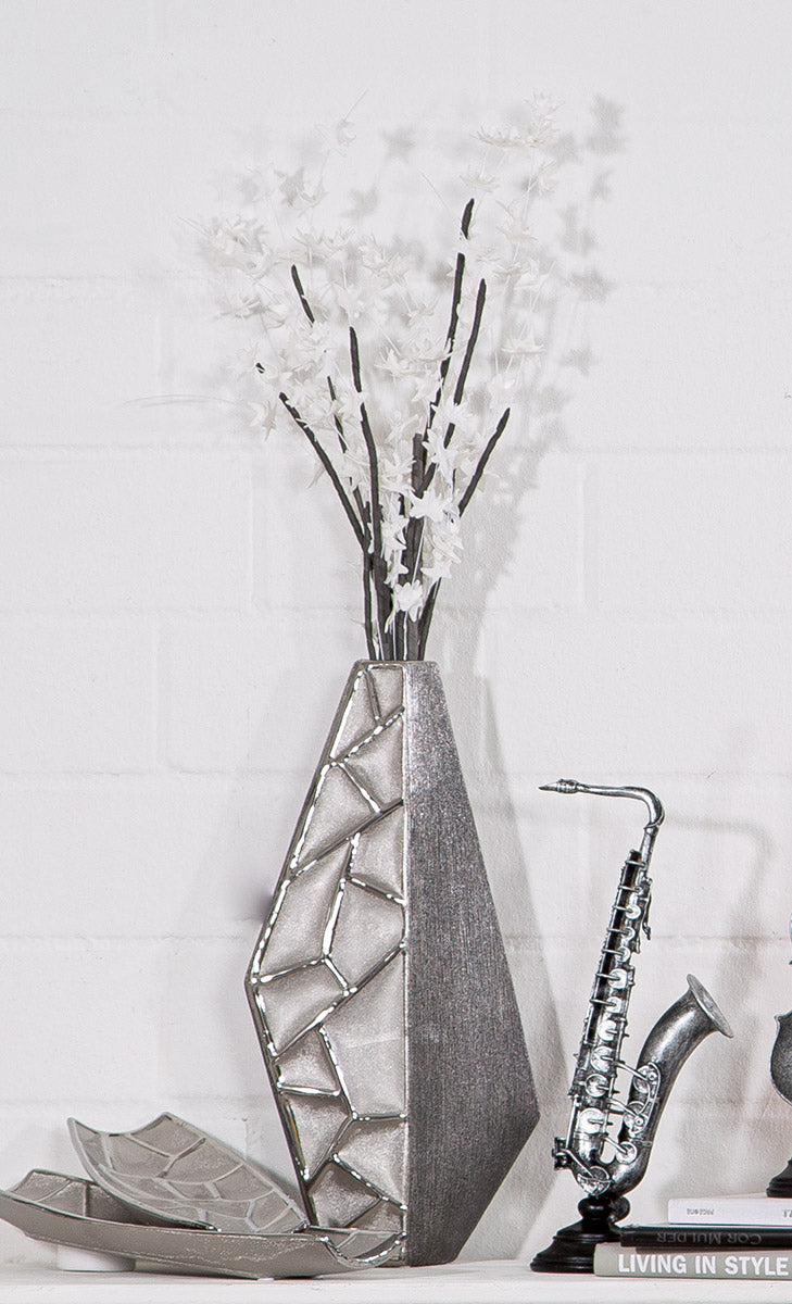 Lissabon Vloervaas Zilver 36/47 cm