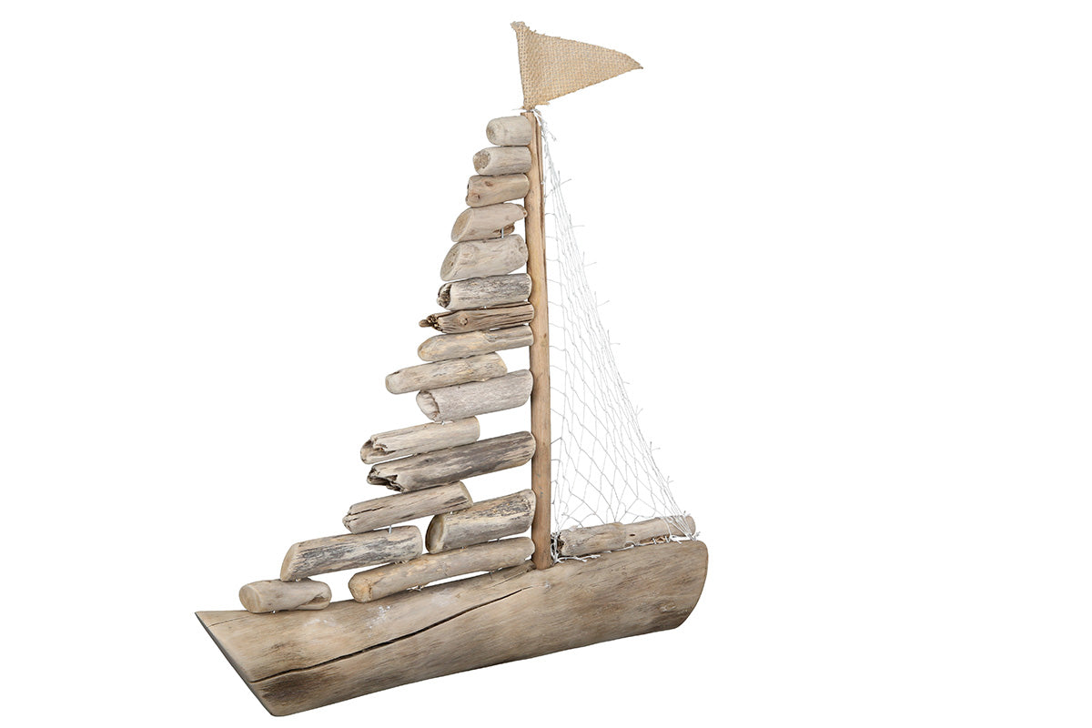 Houten Boot Decoratie 40 cm