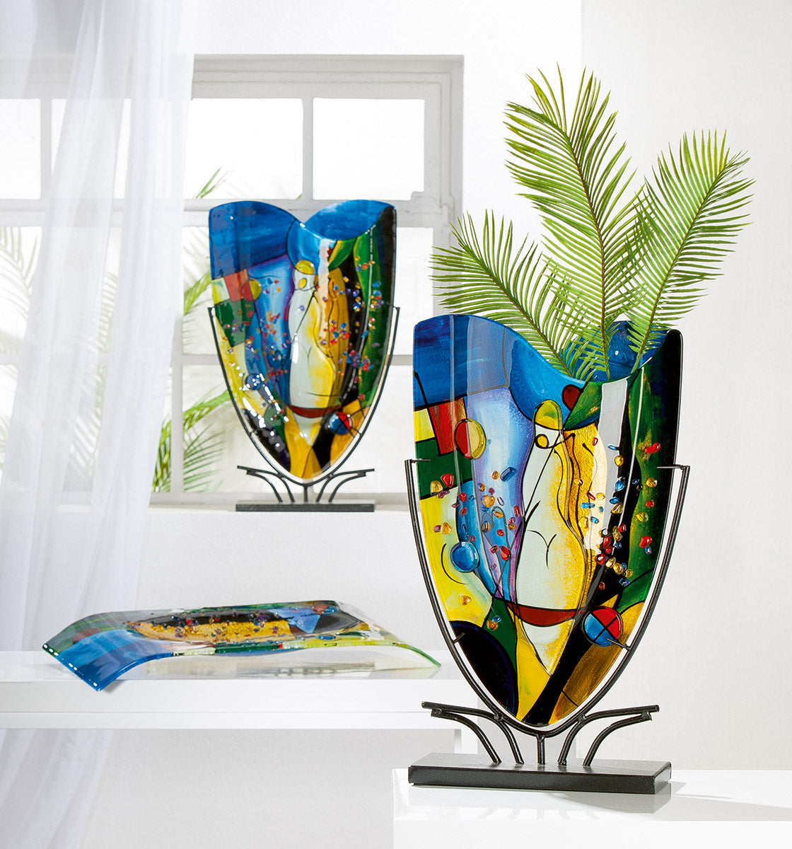 Kleurrijke vloervaas Magic 47 cm