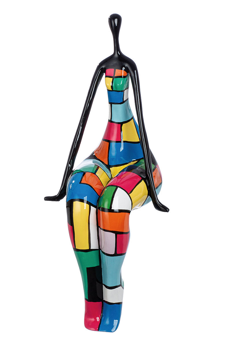 Lady Zittend Kunstfiguur Multikleur
