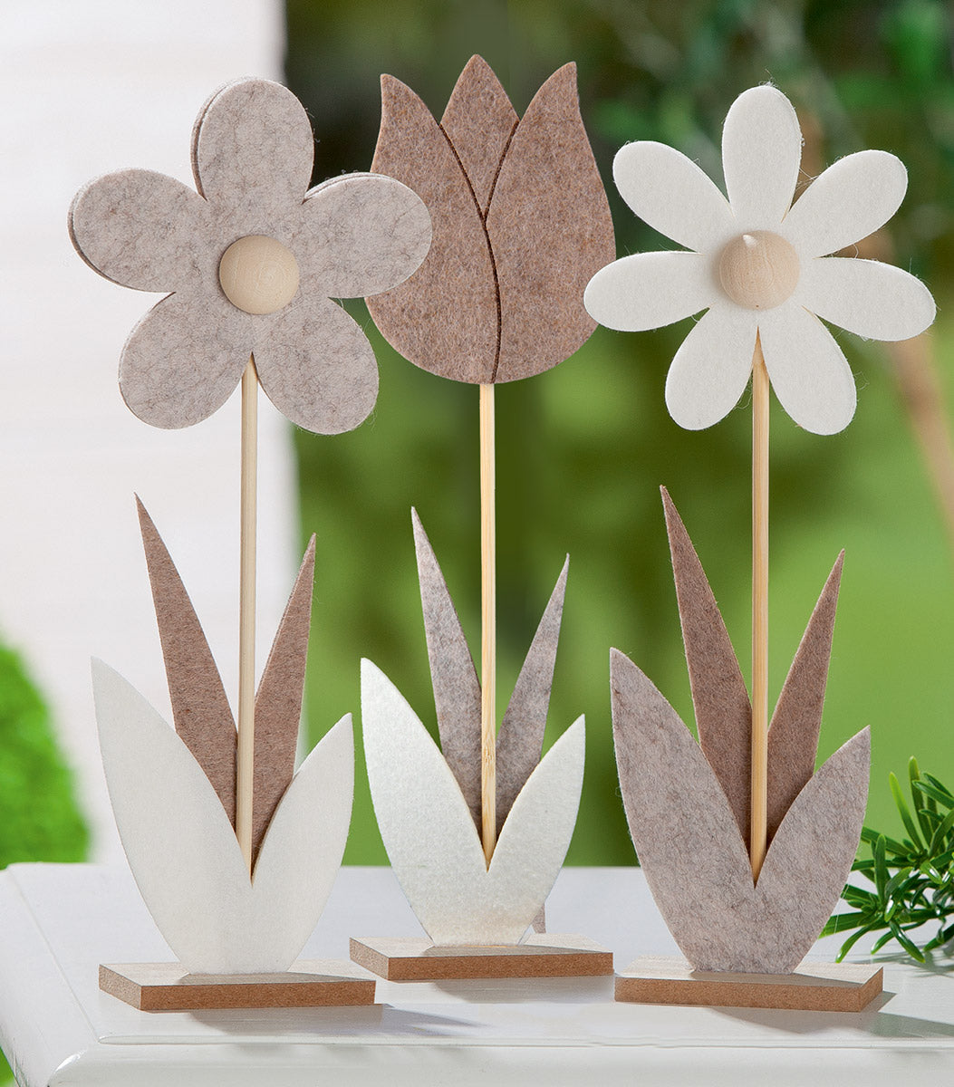 Vilten Bloem Decoratie Erna