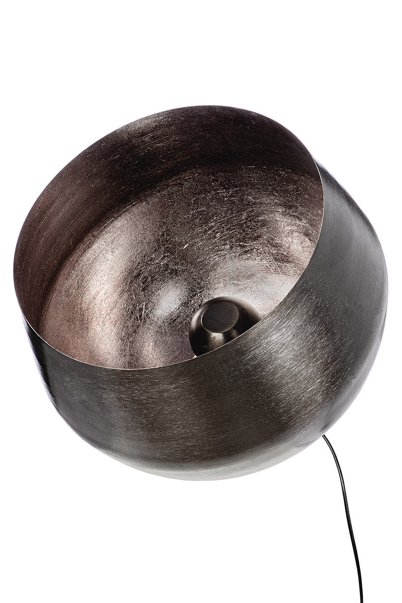 Meteo ronde vloerlamp zilver 50cm