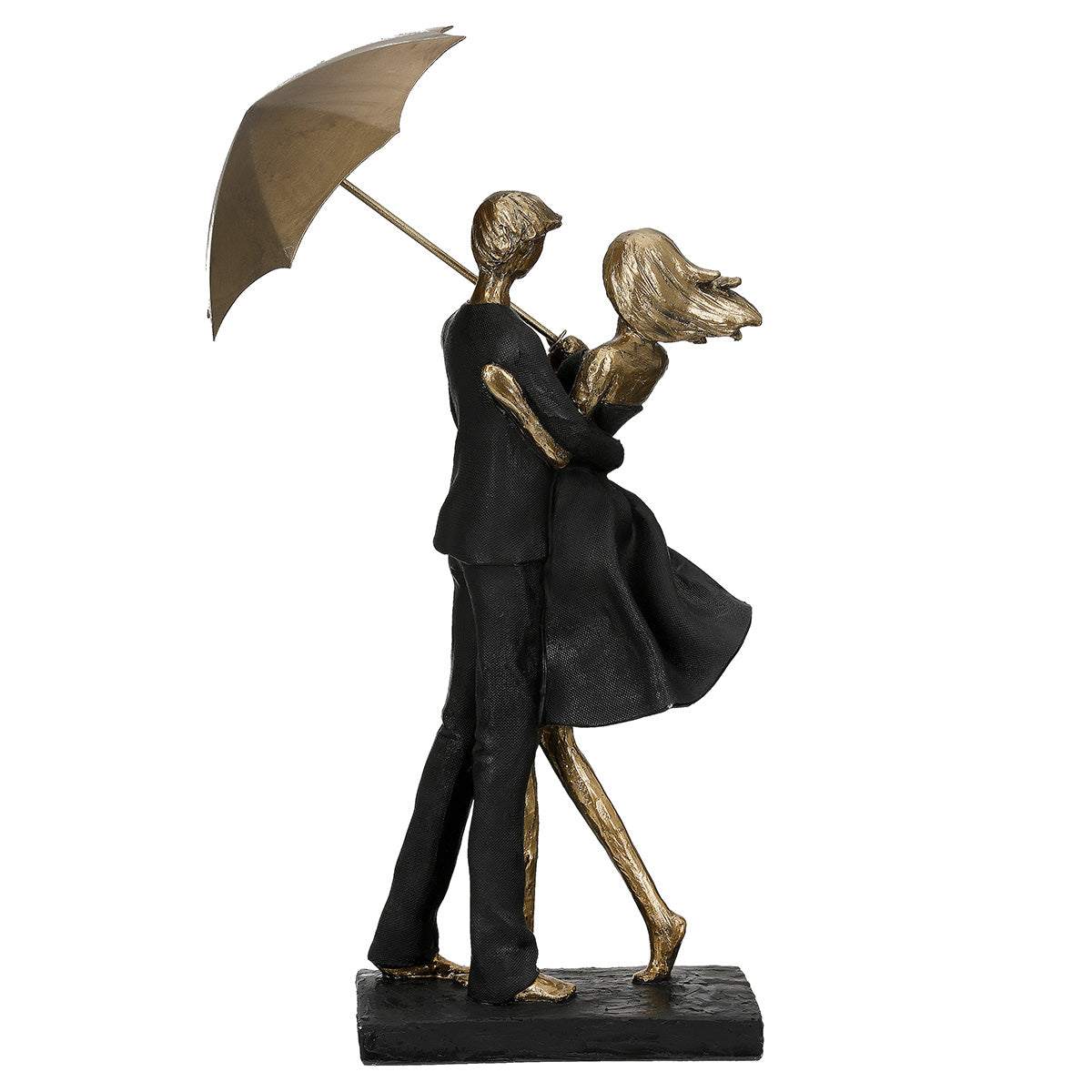 Rain Sculptuur Paar Zwart-Goud