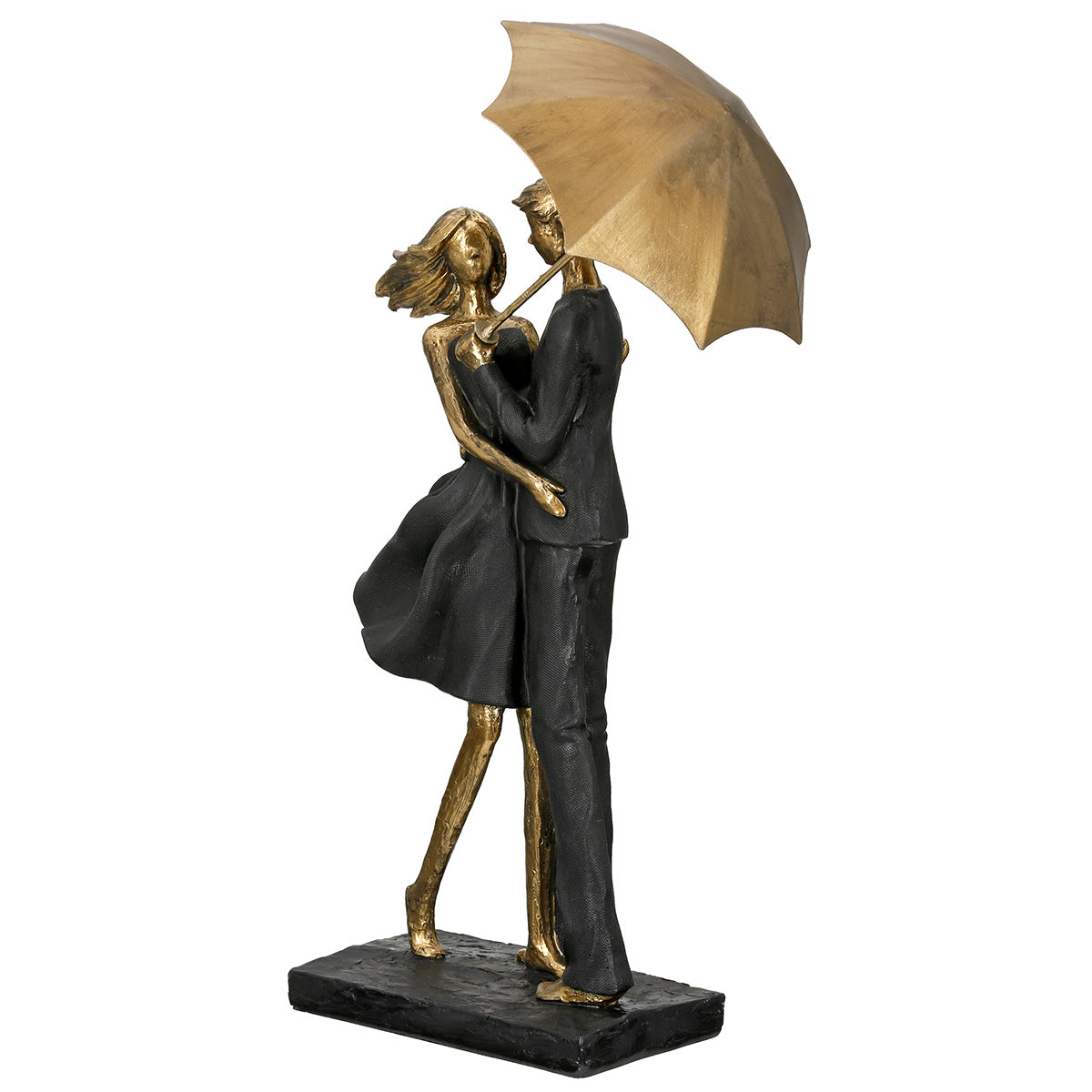 Rain Sculptuur Paar Zwart-Goud