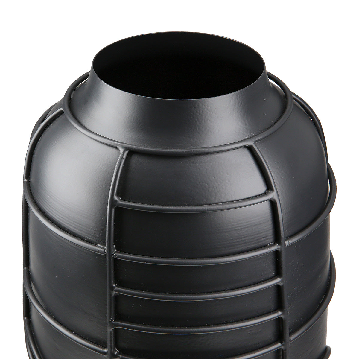 Zwarte Metalen Vaas Labyrinth 20 cm