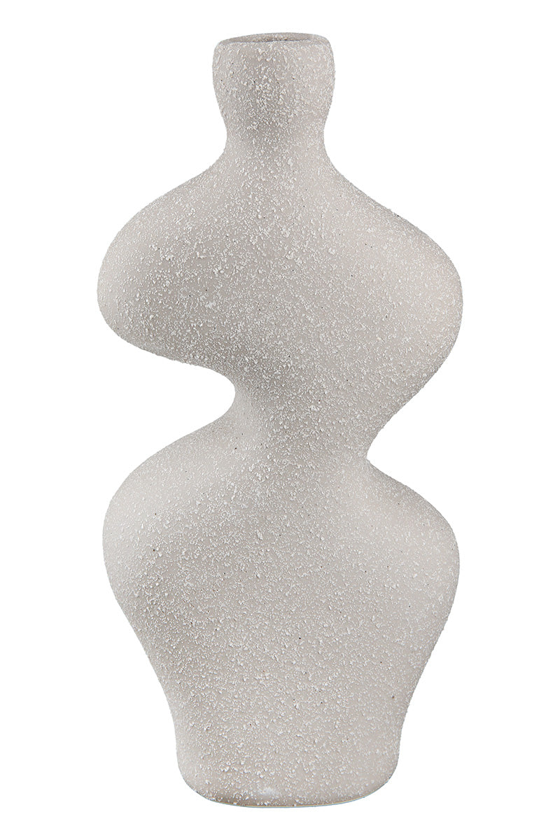 Wave Vaas Grijs Porselein 23 cm