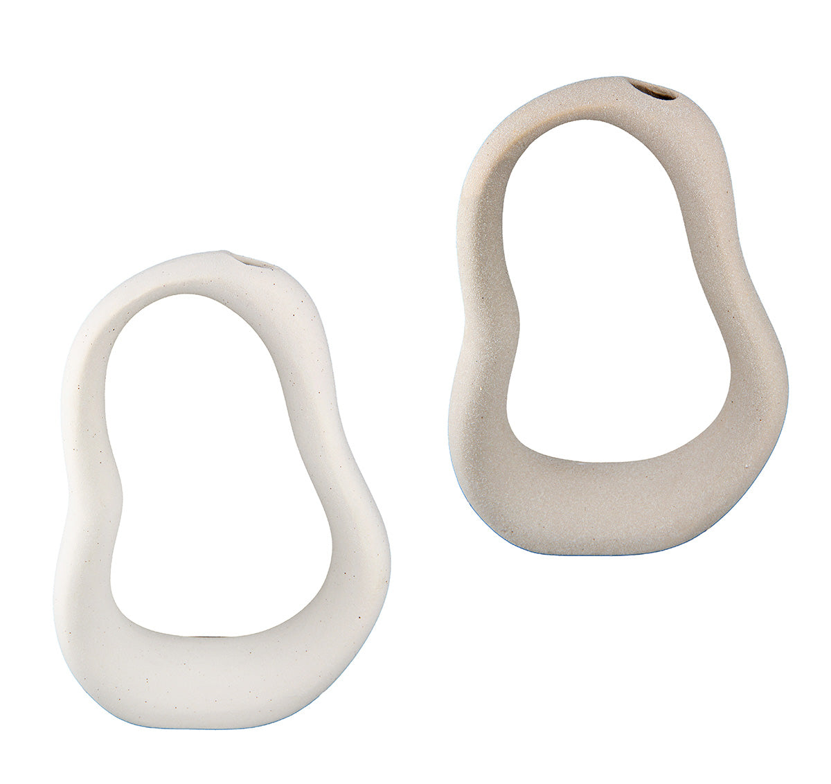Organic Vaas Beige-Wit 17.5 cm