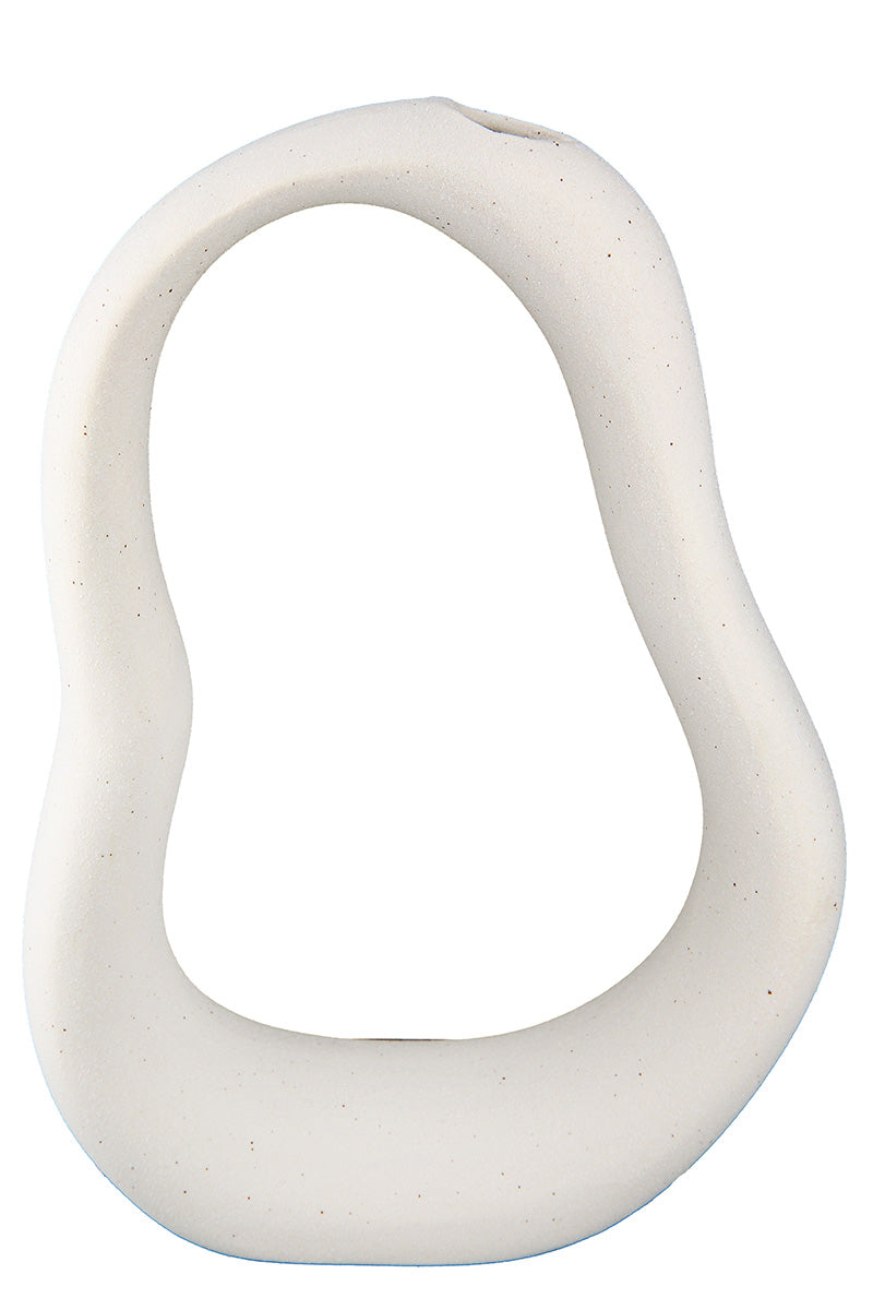 Organic Vaas Beige-Wit 17.5 cm