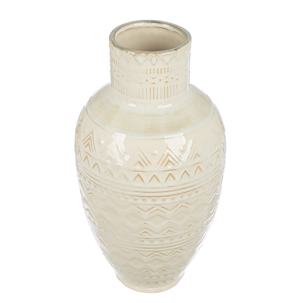 Inka Vaas Crème Keramiek 30 cm