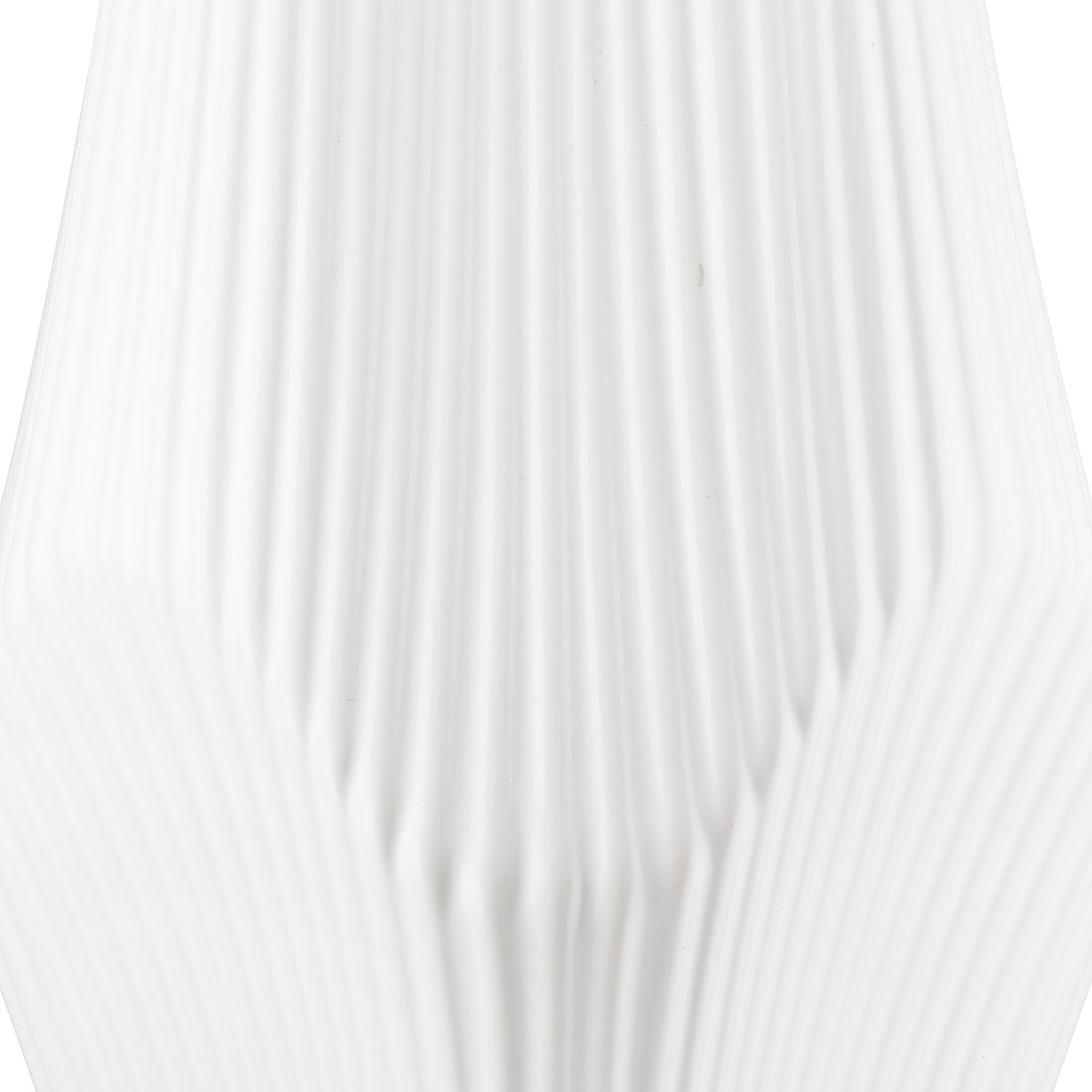 Lamellen Vaas Wit Keramiek 30 cm