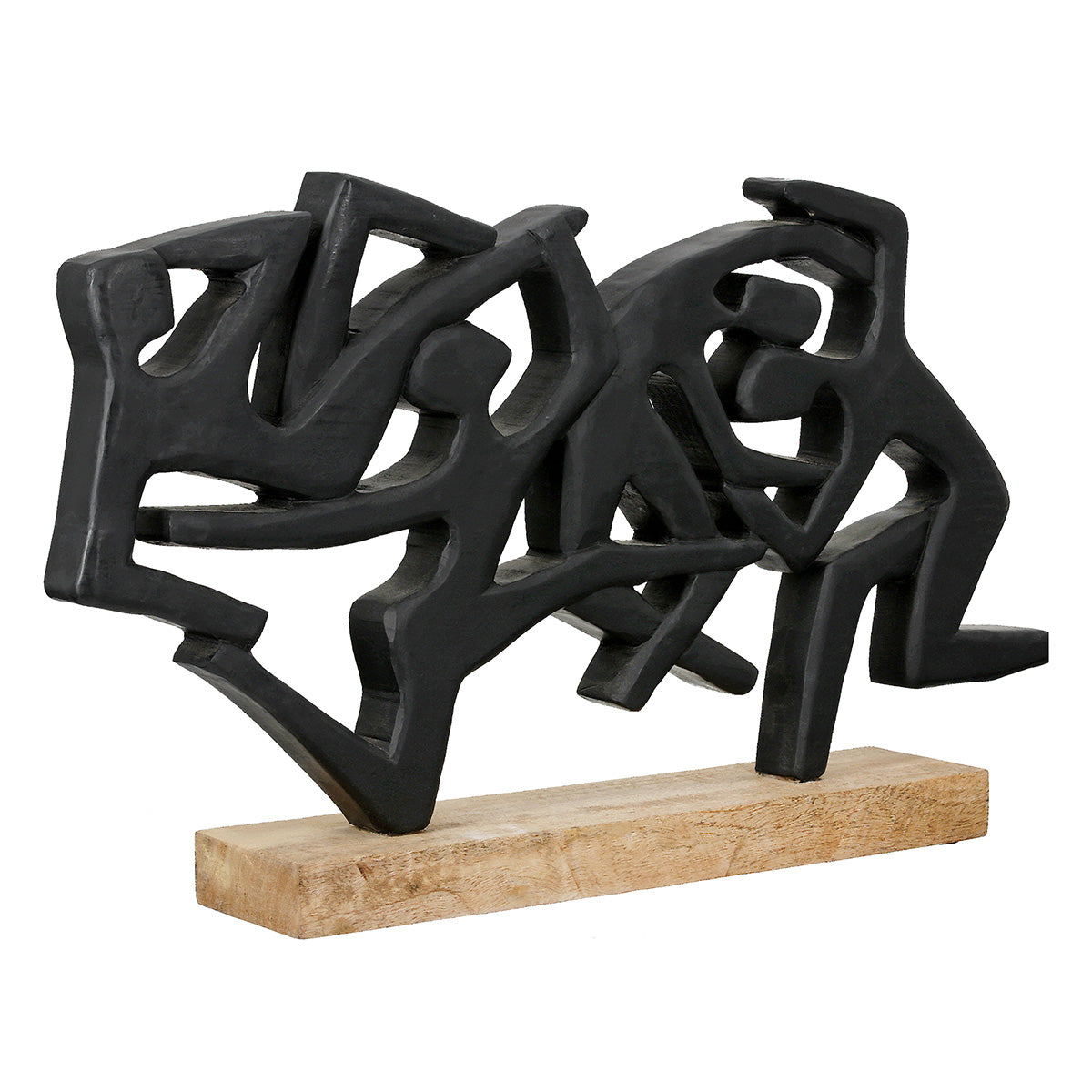 Acrobatics Houten Sculptuur