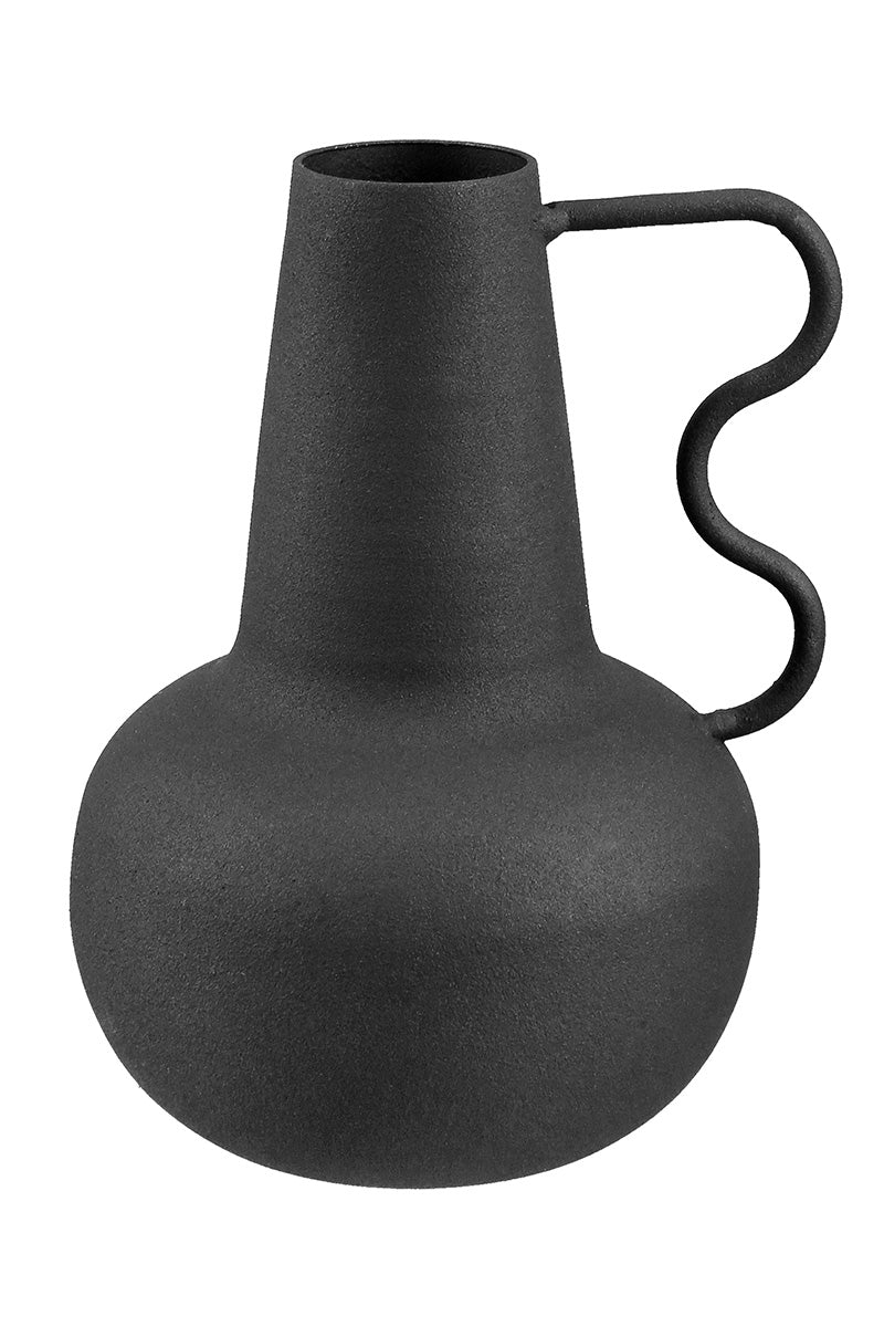 Kleine Zwarte Metalen Vaas Brocca