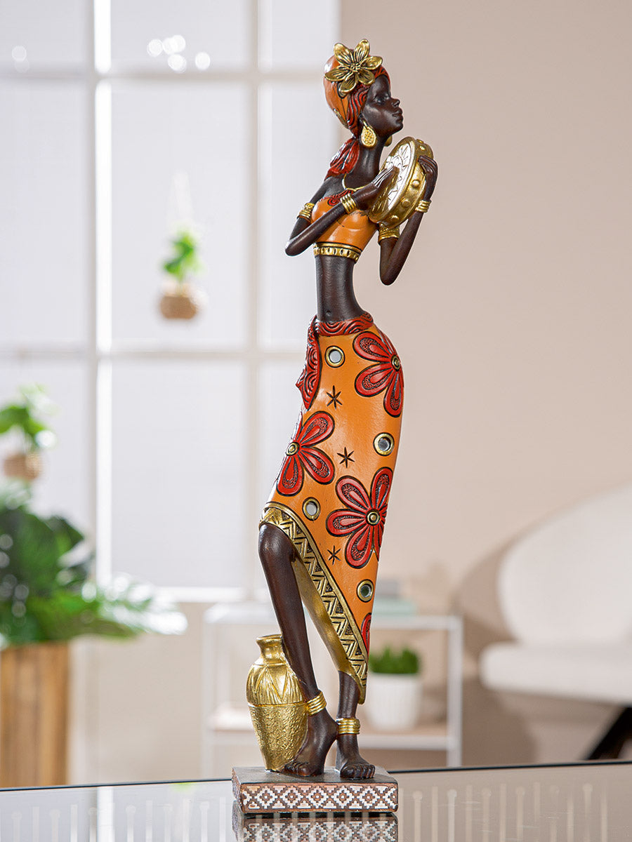 African Beat Vrouwenfiguur Drum