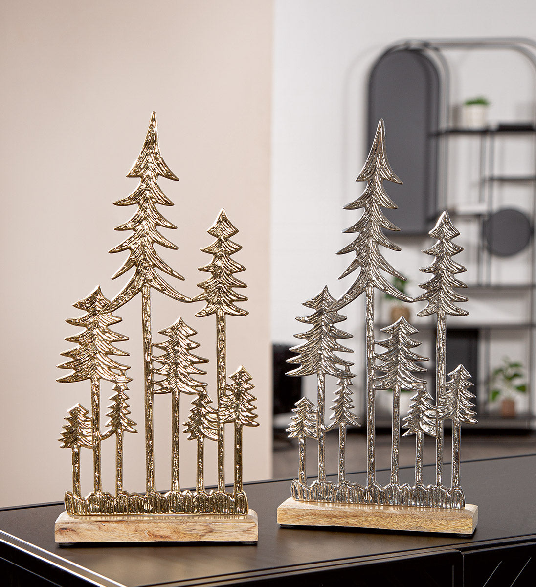 Metalen Boom Decoratie Wood