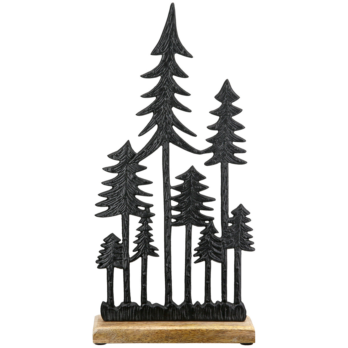 Staand Boomreliëf Wood Zwart 35 cm
