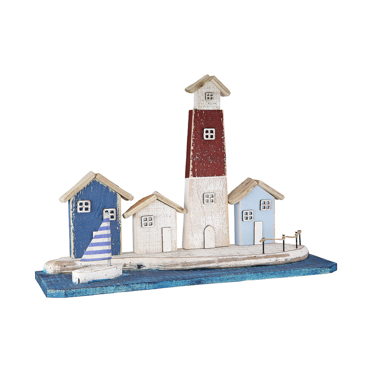 Houten Decoratie Küste Blauw Wit
