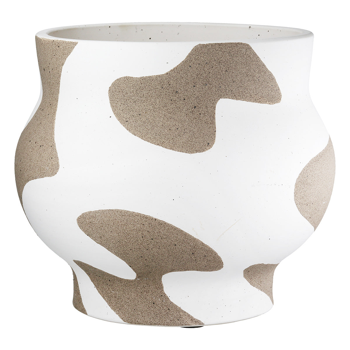 Areno Ronde Vaas Beige-Wit 20 cm