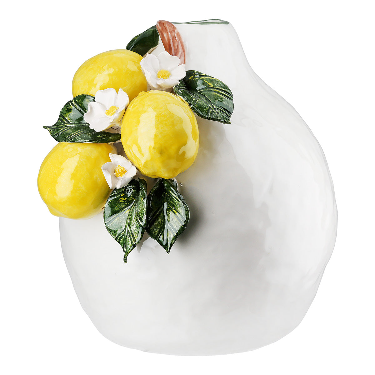 Amalfi Bolvaas Wit Geel 21 cm