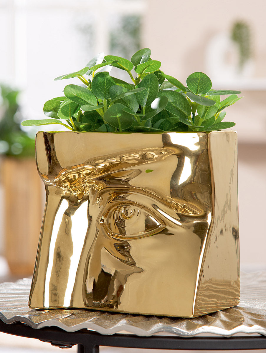Volto Gezichtsvaas Goud 16 cm
