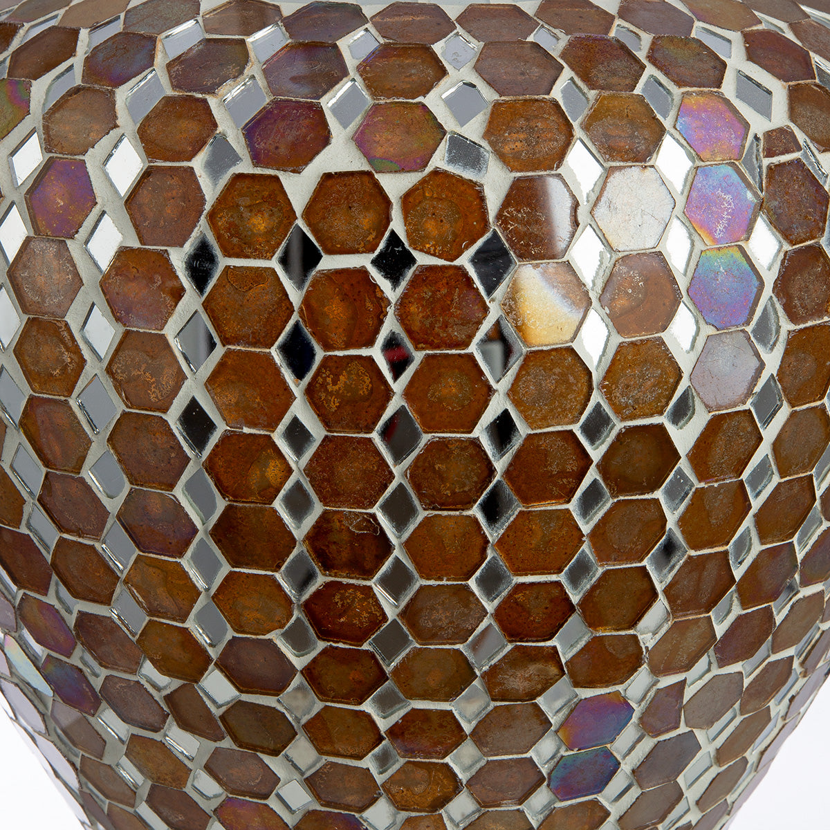 Bruine Mozaïekvaas Allegra 23 cm