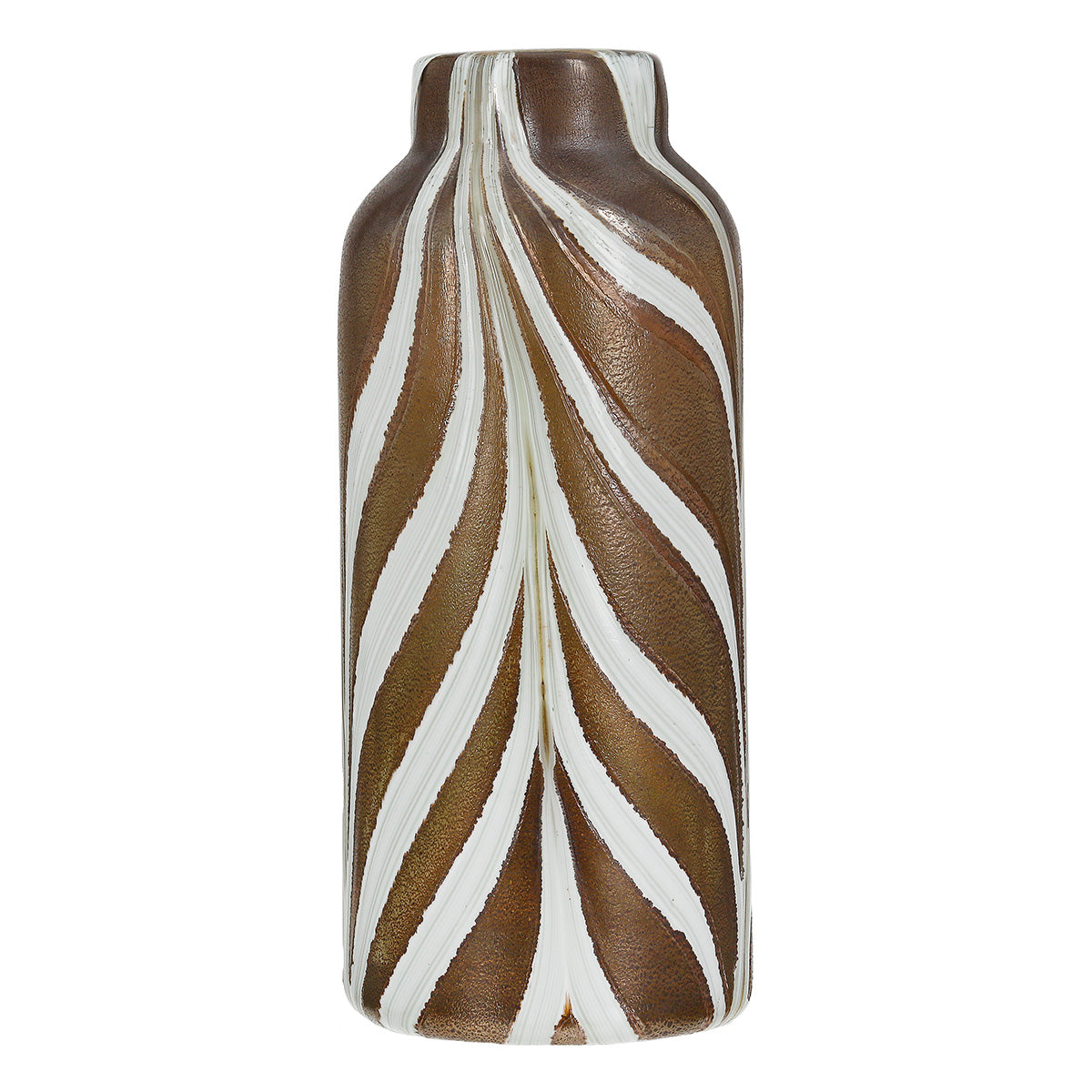 Bruine glazen vaas Afrikano 22 cm