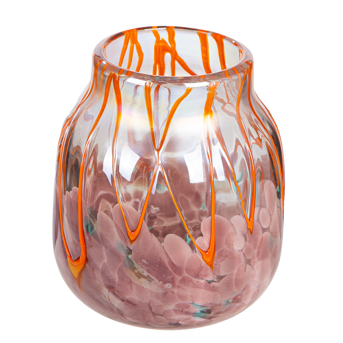 Paarse glazen vaas Artistico 18 cm