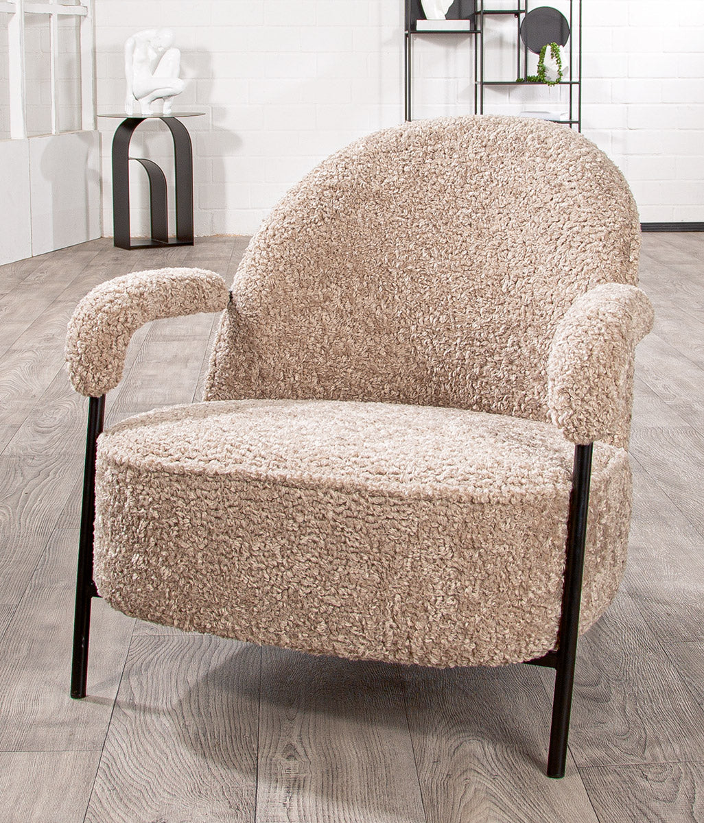 Grijze Ovina Stoffen Fauteuil