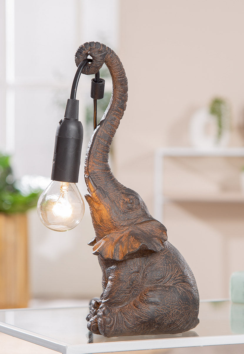 Elefante Olifant Tafellamp Bruin