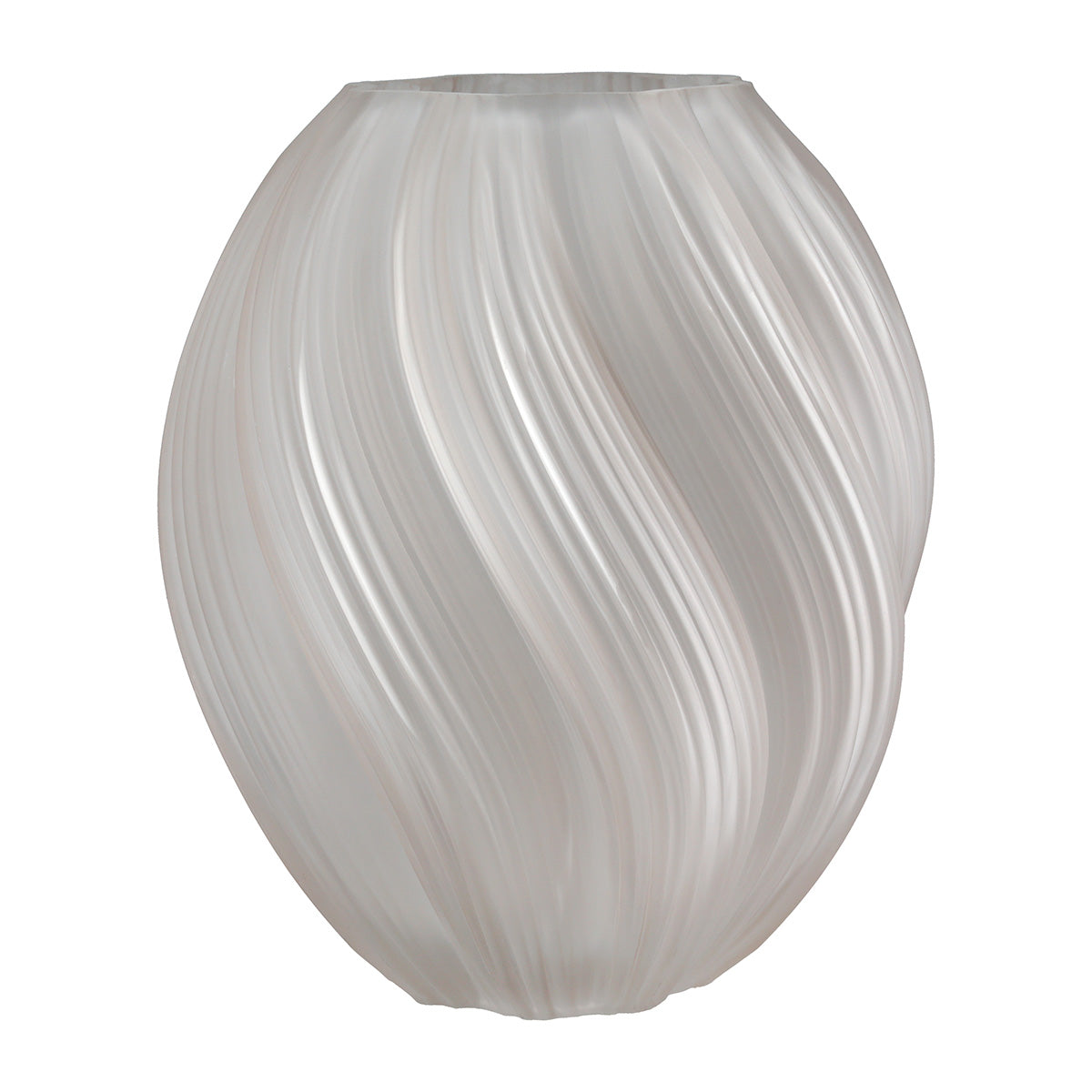 Roze glazen vaas Belly 21 cm