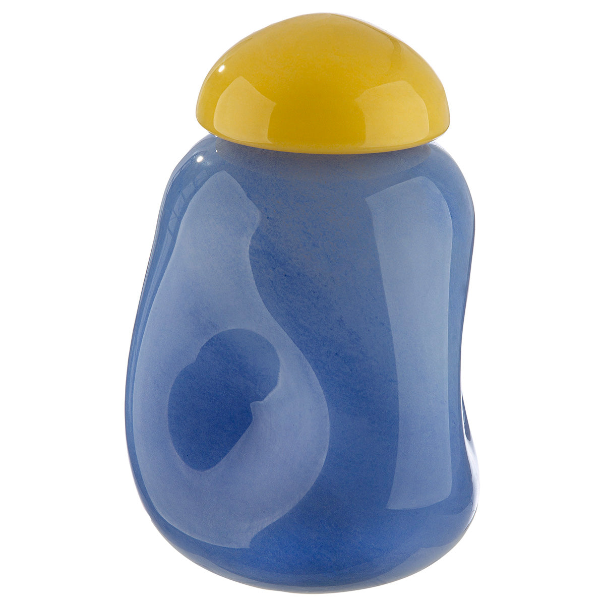 Blauwe glazen vaas Candy 21 cm