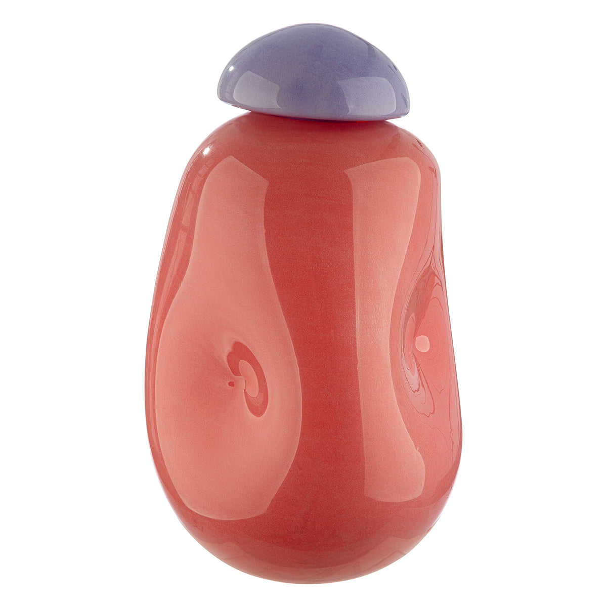 Roze glazen vaas Candy 26 cm