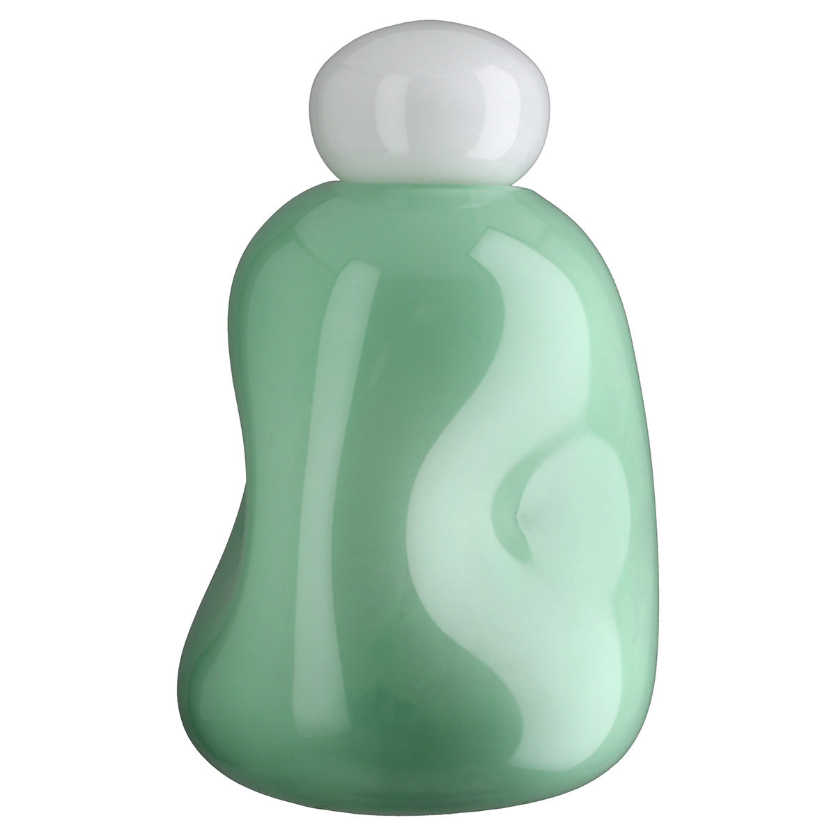 Lichtgroene glazen vaas Candy 38 cm