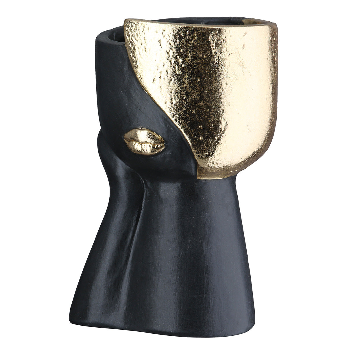 FINK Vogue Gezichtsvaas Zwart 15.5 cm