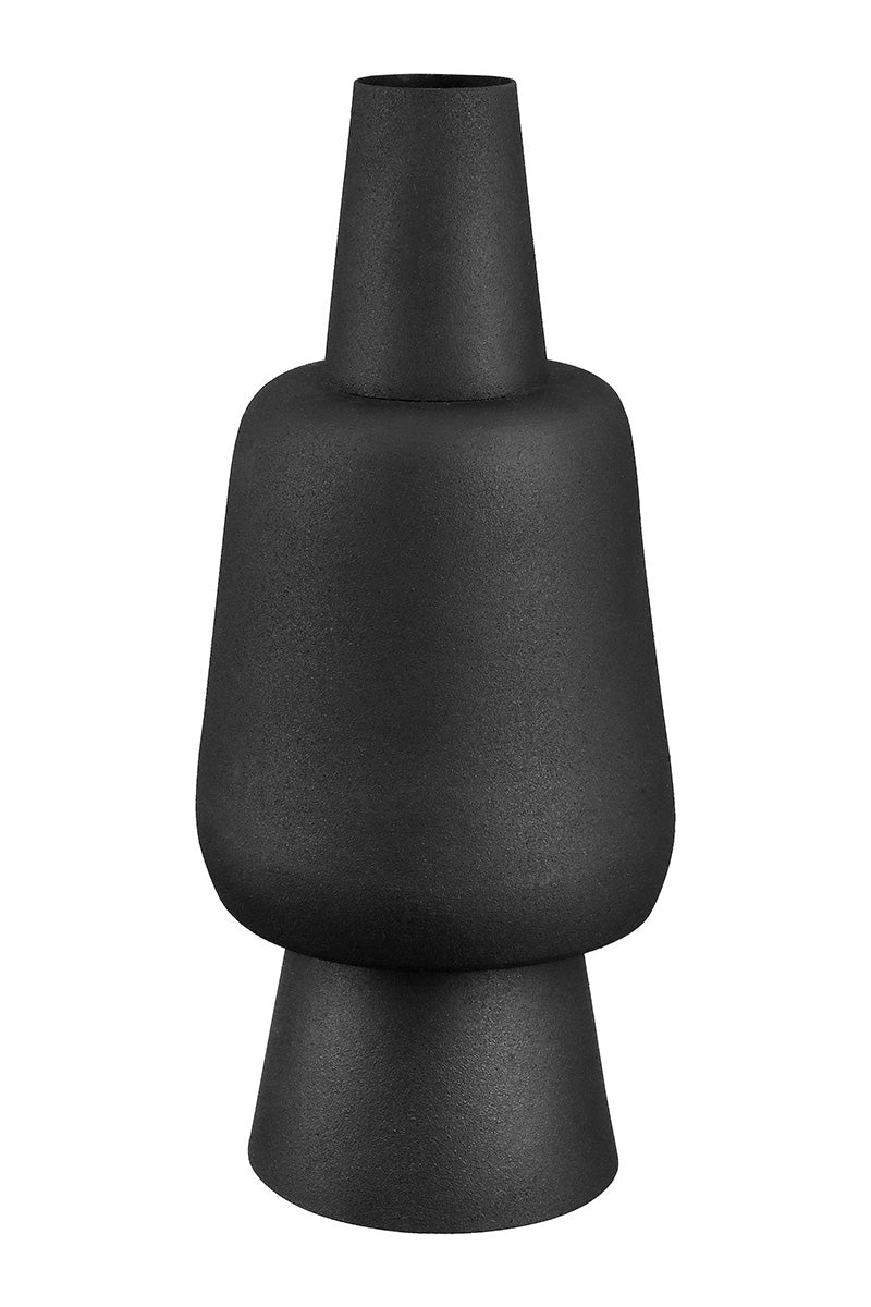 Zwarte Metalen Vaas Cleo 29.5 cm