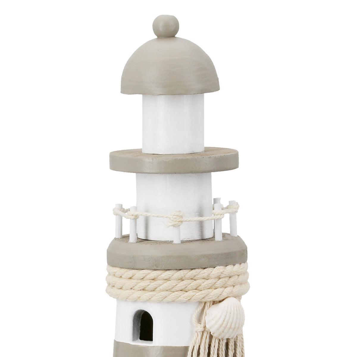 Houten Vuurtoren Taupe 29.5 cm