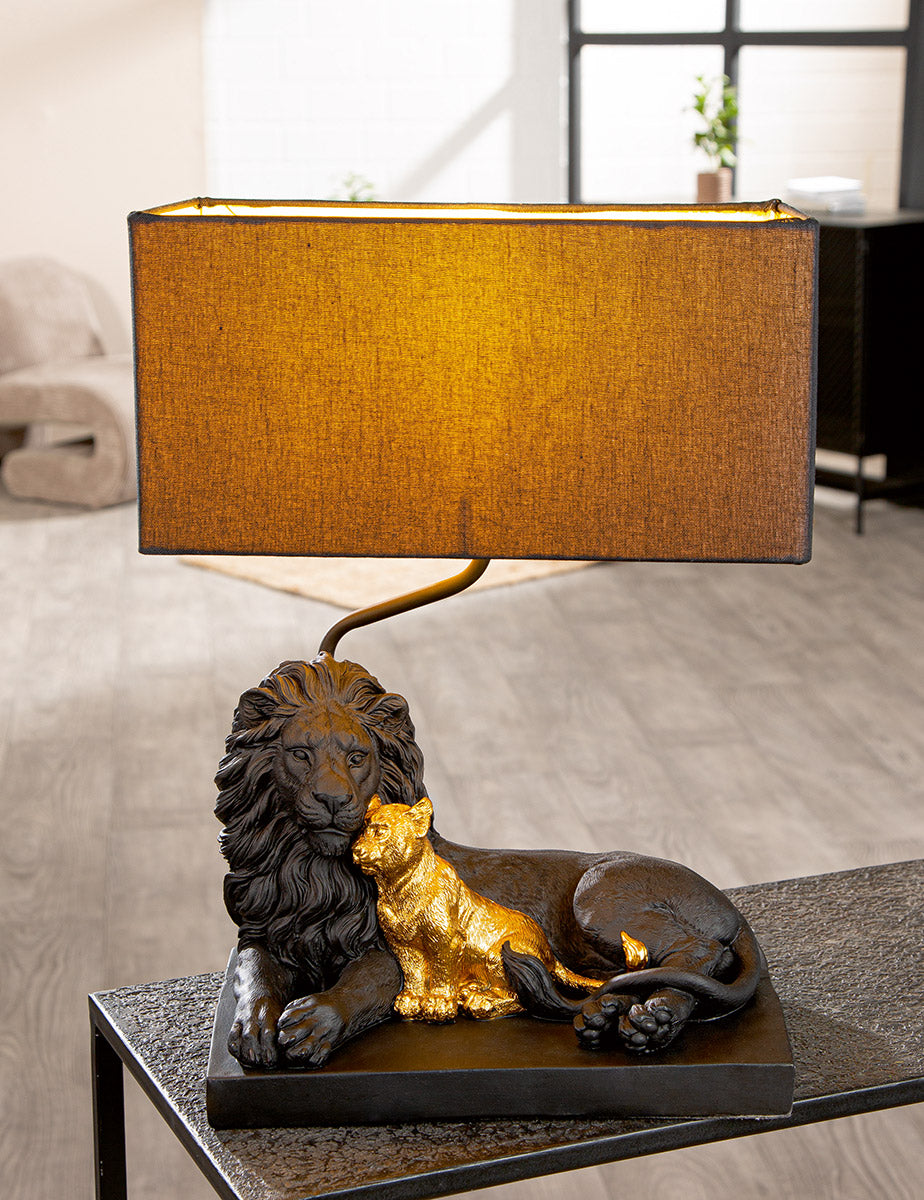 Lionheart Leeuw Tafellamp Zwart