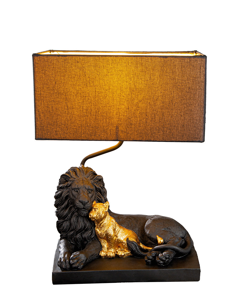 Lionheart Leeuw Tafellamp Zwart