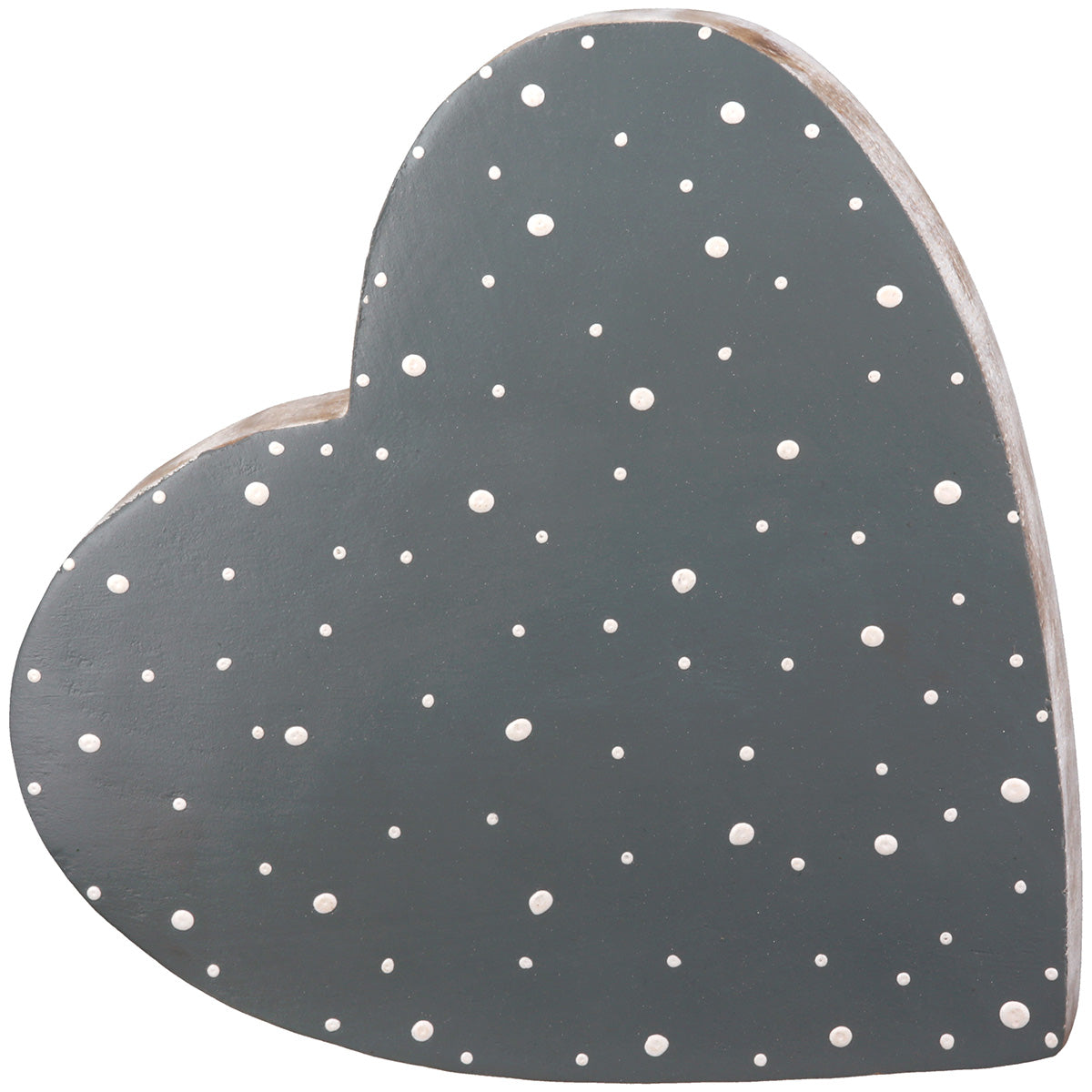 Houten Hart Standreliëf Pointy