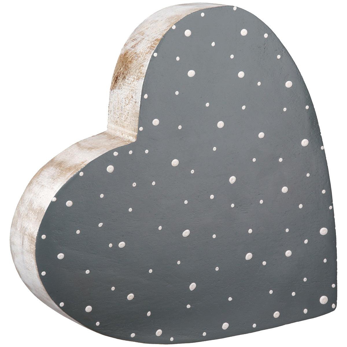 Houten Hart Standreliëf Pointy
