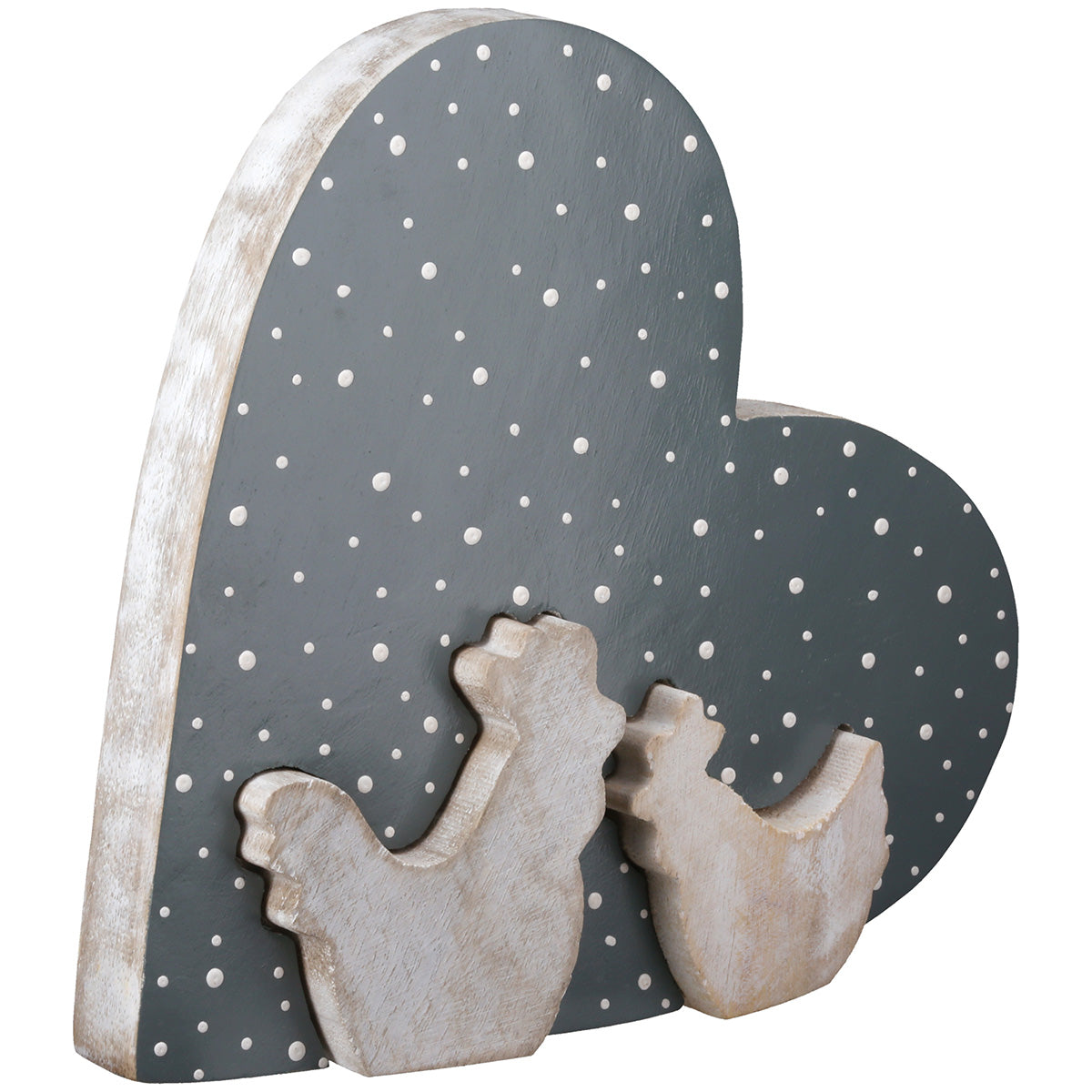 Houten Hart Pointy Kippenmotief