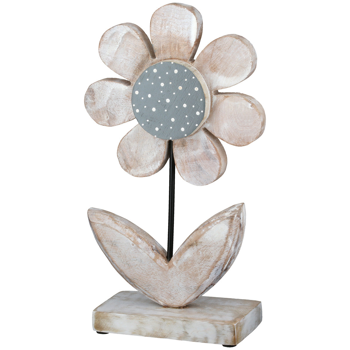 Houten Bloem Standreliëf Pointy