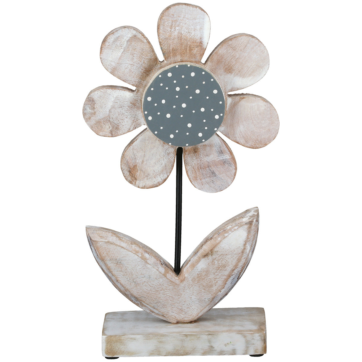 Houten Bloem Standreliëf Pointy