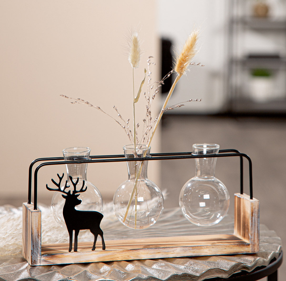 Zwarte Metalen Vaas Black Deer
